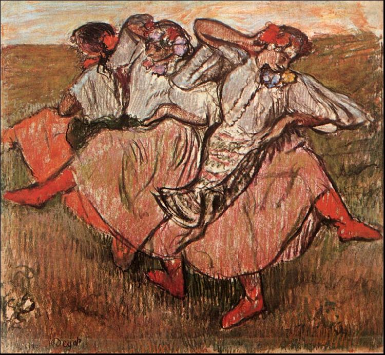 Edgar Degas Three Russian Dancers oil painting image
